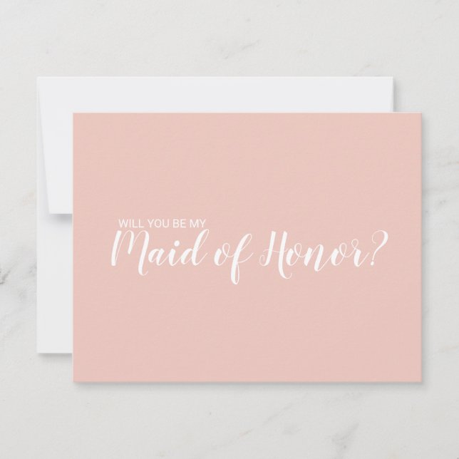 Minimalist Maid of Honour Proposal Card (Front)