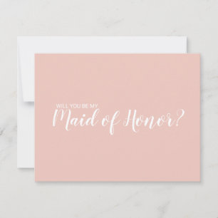 Minimalist Maid of Honour Proposal Card