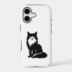 Minimalist Maine Coon Silhouette