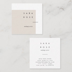 minimalist makeup artist professional business  calling card