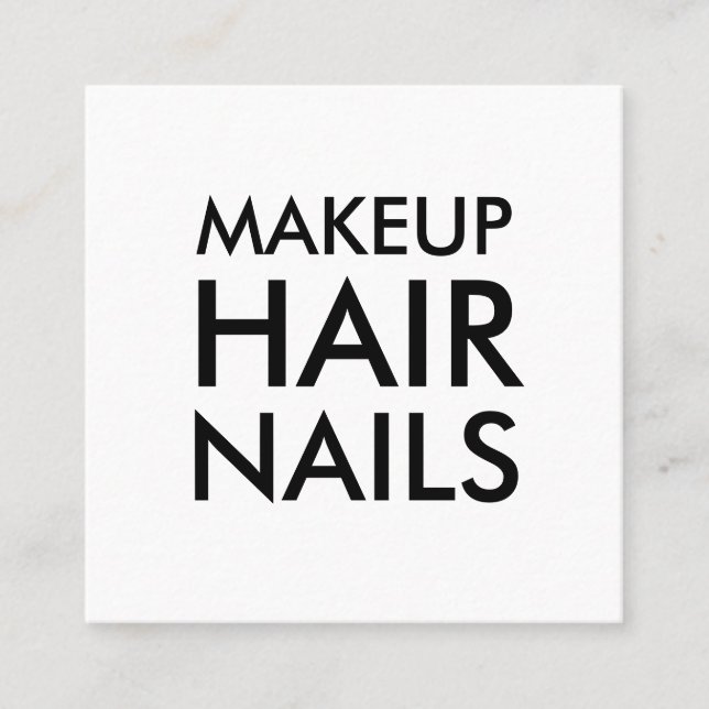 Minimalist makeup artist / salon business card (Front)