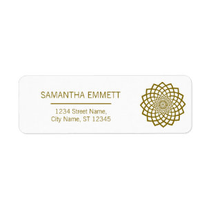 Minimalist Mandala Elegant Business Address Labels