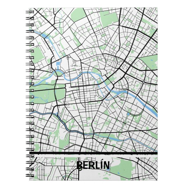 Minimalist map book Berlin - natural color (Front)