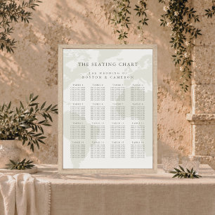 Minimalist Map Destination Wedding Seating Chart