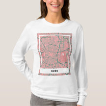 minimalist map map of Madrid - Rosa-verde