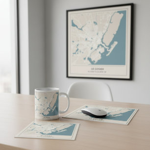 Minimalist map of Le Gosier, Guadeloupe Poster