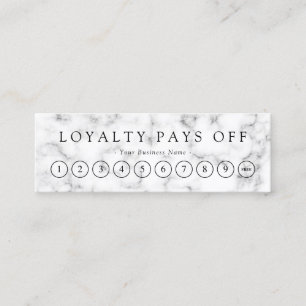 Minimalist Marble Loyalty Punch Card