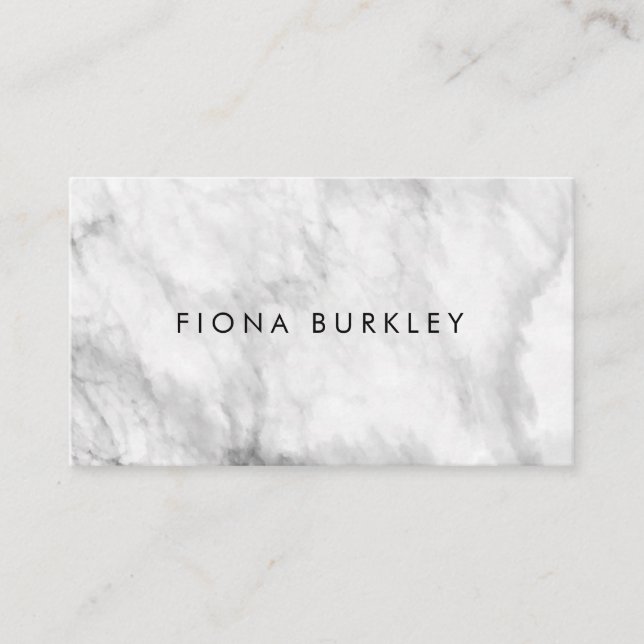 Minimalist Marble Texture Business Card (Front)