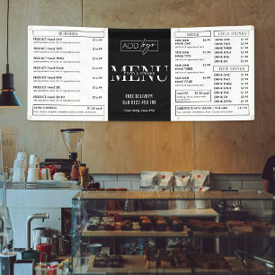 Minimalist Market Pop Up Shop Restaurant Food Menu Banner
