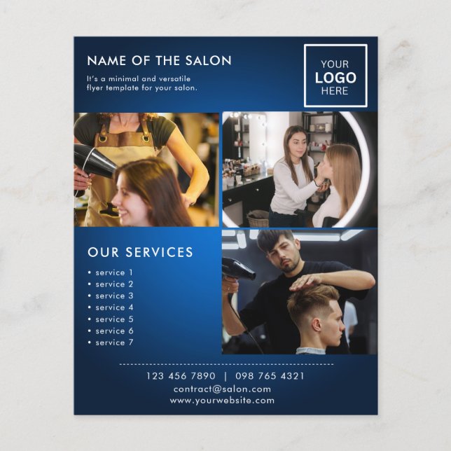 Minimalist Marketing Photo Flyer for Salon (Front)