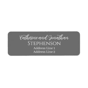 Minimalist Married Couple Return Address Labels