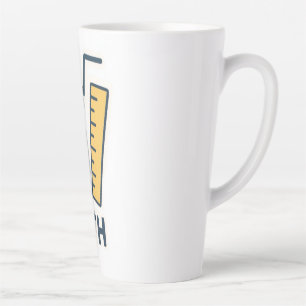 Minimalist Math Subject  – Calculator, ruler  Latte Mug