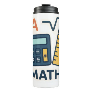 Minimalist Math Subject – Calculator, Ruler Thermal Tumbler