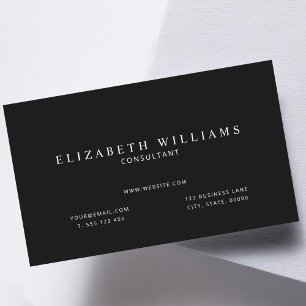 Minimalist Matte Black Professional Business Card