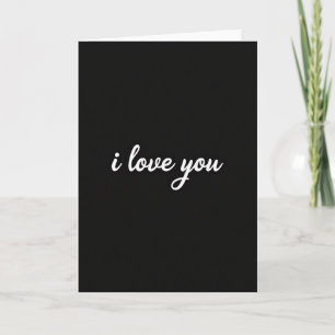 Minimalist Matte I Love You Card
