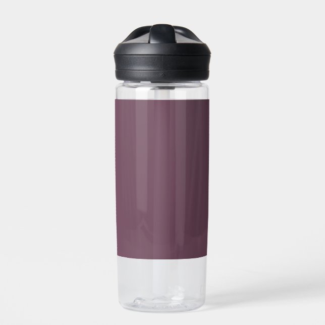 Minimalist Matte Plum Water Bottle (Front)