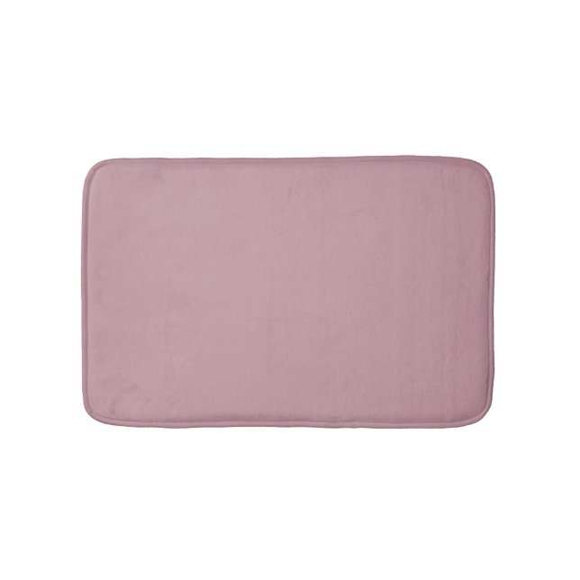Minimalist mauve solid plain elegant modern chic bath mat (Front)