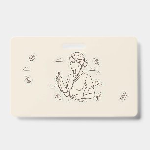Minimalist Medical Badge ID Badge