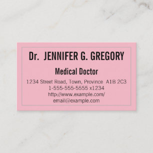 Minimalist Medical Doctor Business Card