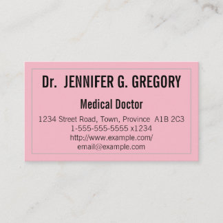 Minimalist Medical Doctor Business Card