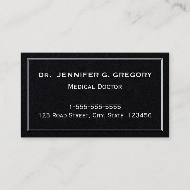 Minimalist Medical Doctor Business Card (Front)