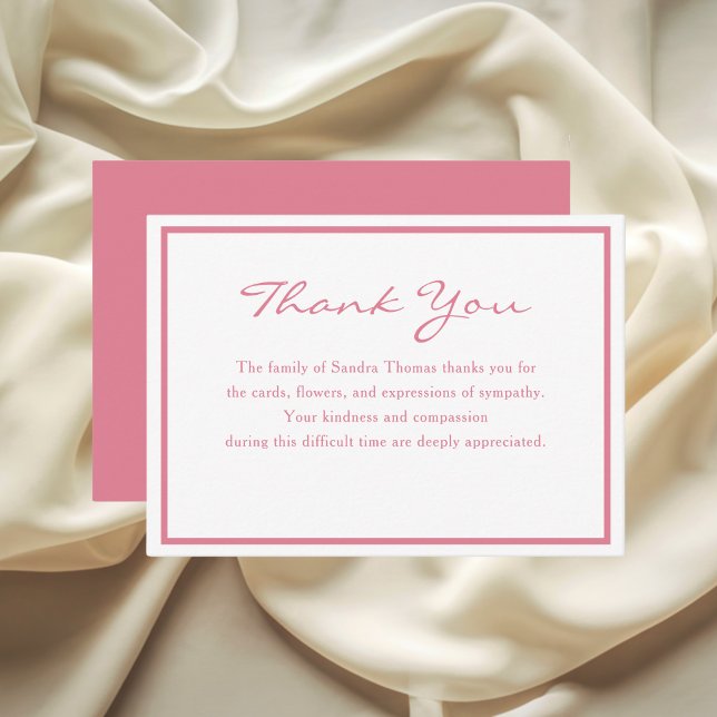 Minimalist Memorial Simple Bereavement Thank You Card (Creator Uploaded)