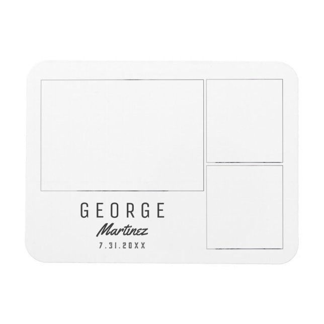 Minimalist Memory Keepsake Gifts Unique Baby Photo Magnet (Horizontal)