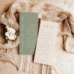 Minimalist Menu   Thank You Note | Wedding Napkin<br><div class="desc">This beautiful Wedding Menu Thank You Note features handwritten calligraphy with a minimalist modern layout - a perfect accent for your wedding or special event. Use this menu and thank you card for any occasion whether it be your wedding, bridal or baby shower, engagement party, retirement party... whatever you'd like!...</div>