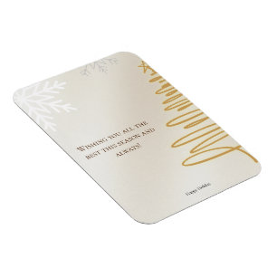 Minimalist Merry Christmas Card  Magnet