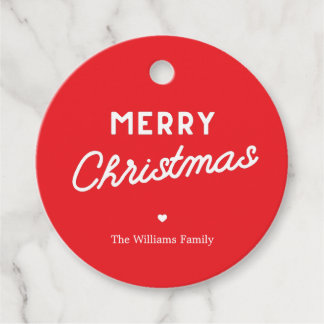 Minimalist ׳Merry Christmas׳ Custom Holiday  Favour Tags