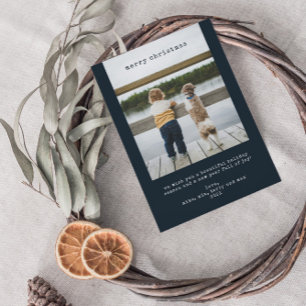 Minimalist Merry Christmas Holiday Photo Card