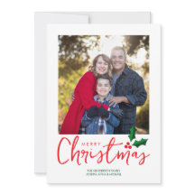 Minimalist Merry Christmas Photo Card