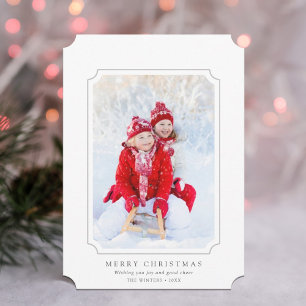 Minimalist Merry Christmas Photo Holiday Card