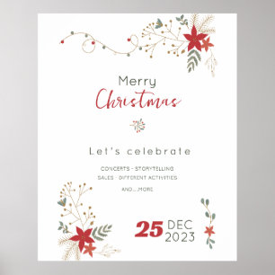 Minimalist Merry Christmas Sale ,Happy Holidays  Poster