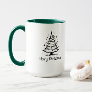 Minimalist Merry Christmas Tree Mug