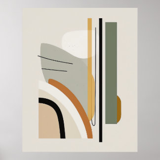 Minimalist Mid Century Abstract Wall Art