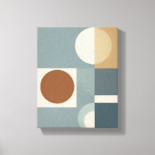 Minimalist Mid-Century Geometric Abstract Canvas Print