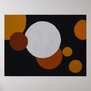 Minimalist Mid-Century Geometric Artwork Poster