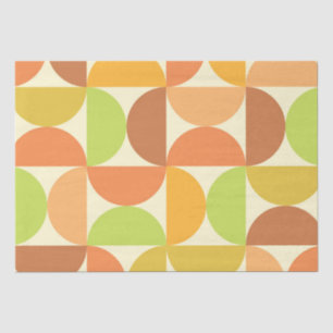 Minimalist Mid Century Half Circles Pattern  Tissue Paper