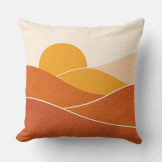 Minimalist Mid-Century Modern Abstract Desert Cushion