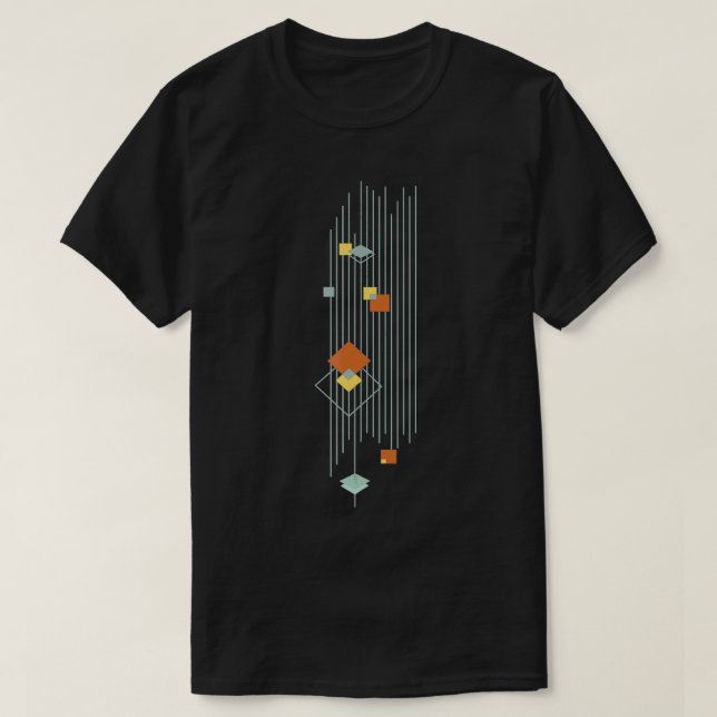 Minimalist Mid Century Modern Abstract Pattern  T-Shirt (Design Front)