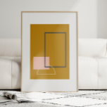Minimalist Mid-Century Modern Geometric Mustard Poster<br><div class="desc">Add a touch of sophistication to your space with this minimalist mid-century modern abstract art poster. Featuring bold geometric shapes in mustard yellow, pink, and navy, this design captures the clean lines and retro feel of mid-century aesthetics. Ideal for modern home decor, this piece brings a unique, understated elegance that...</div>
