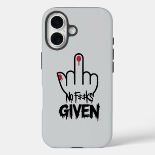 Minimalist Middle Finger Design – Bold Statement  iPhone 16 Case
