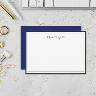 Minimalist Midnight Blue, 2 Borders, signature Card