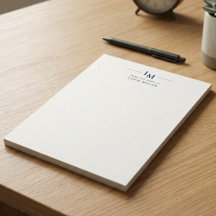 Minimalist Midnight Blue Monogram