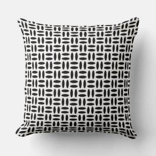 Minimalist Midnight Rhythm Ellipse Throw Pillow
