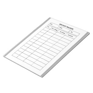 Minimalist Mileage Tracker Notepad