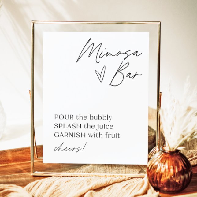 Minimalist Mimosa Bar Sign | Modern Mimosa Bar (Creator Uploaded)