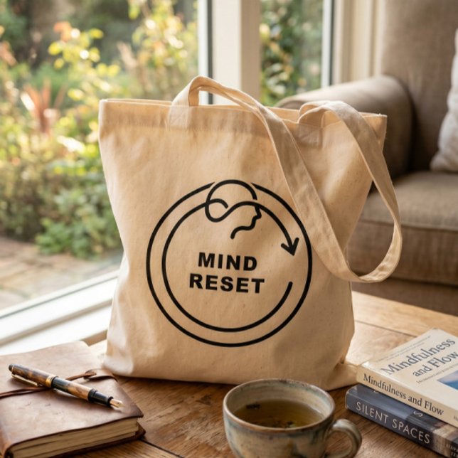 Minimalist Mind Reset Tote Bag - Modern (Creator Uploaded)
