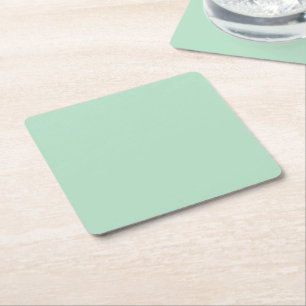 Minimalist Mint Green Paper Coaster